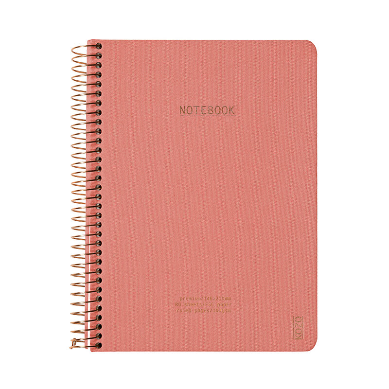 KOZO Notebook A5 Prem, Coral