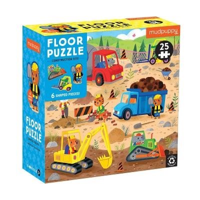 Construction Site 25 Piece Floor Puzzle with Shaped Pieces