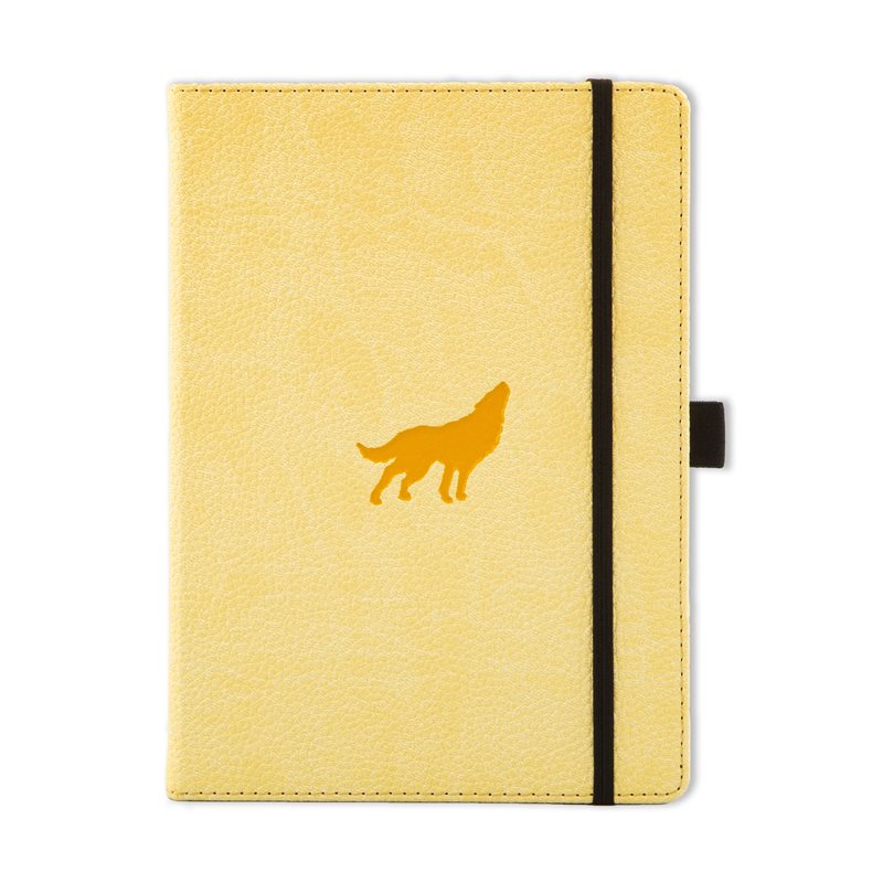 Dingbats* Wildlife A5+ Lined – Cream Wolf Notebook