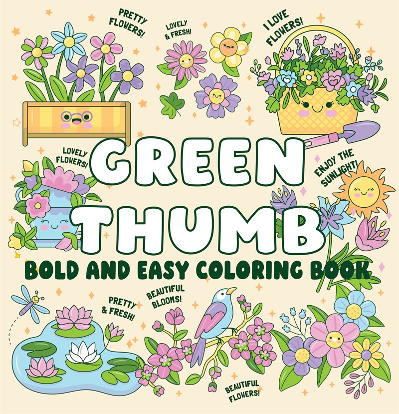 Green Thumb Bold and Easy Coloring Book