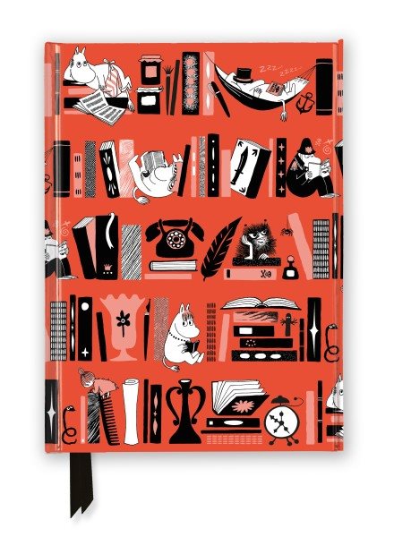 Moomin Bookshelves: Red (Foiled Journal) Linjerad