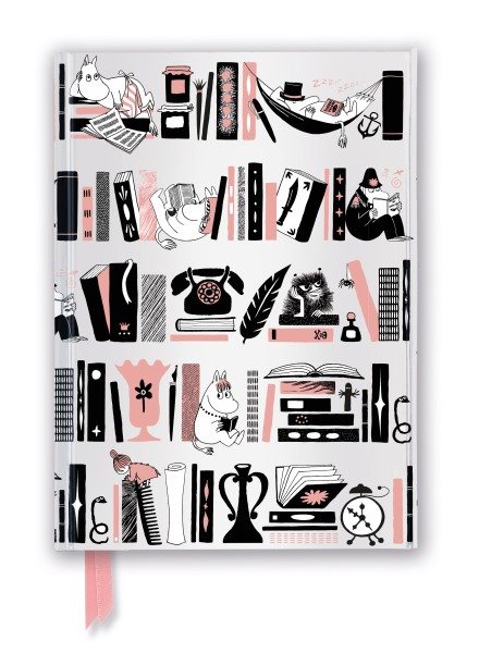 Moomin Bookshelves: Pink & Silver (Foiled Journal) Linjerad