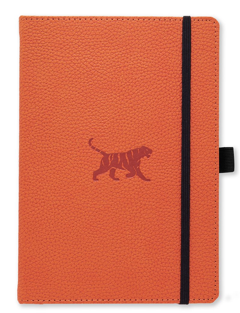 Dingbats* Wildlife A5+ Dotted - Orange Tiger Notebook