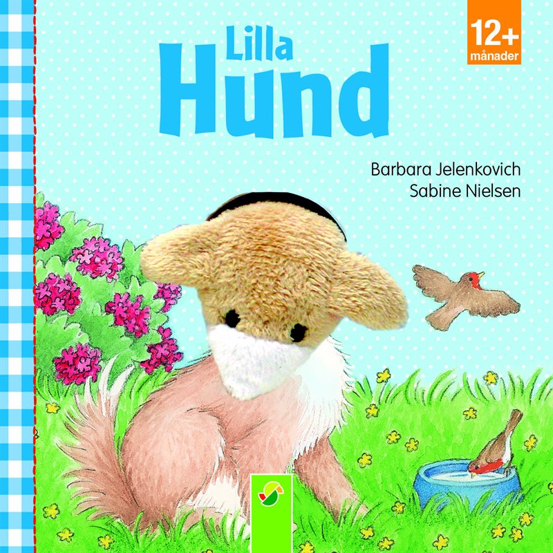 Lilla hund : bok med fingerdocka i tyg