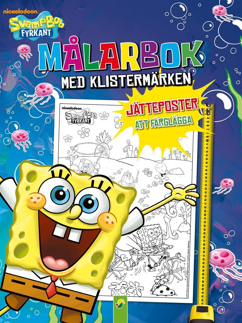 Svampbob. Målarbok med klistermärken