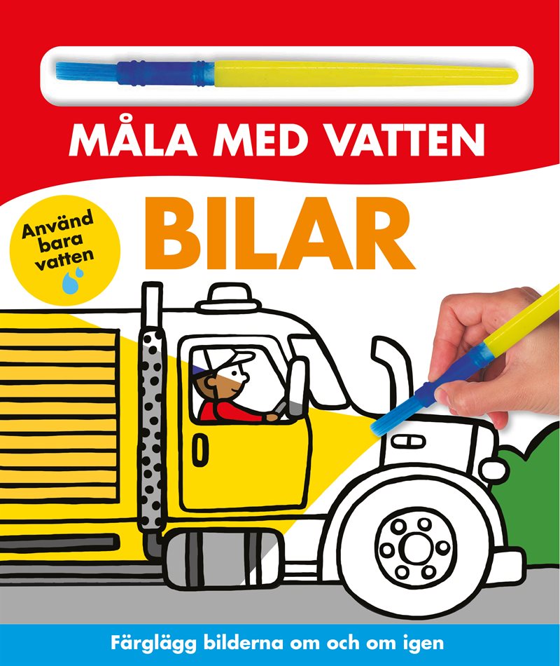 Måla med vatten. Bilar