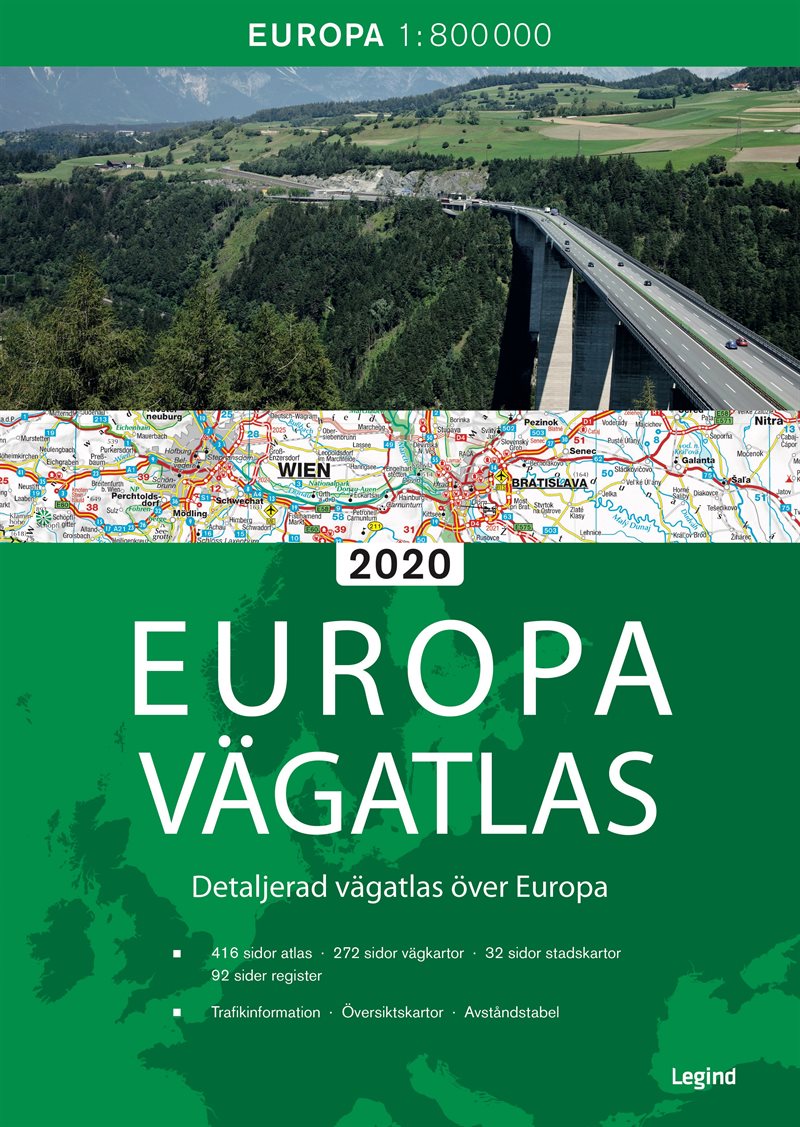 Europa vägatlas 2020