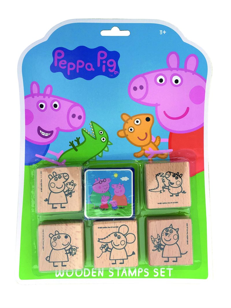 Peppa Pig. Wooden stamps set