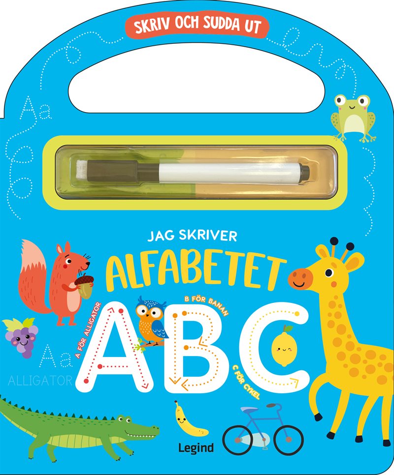 Jag skriver alfabetet : skriv och sudda ut