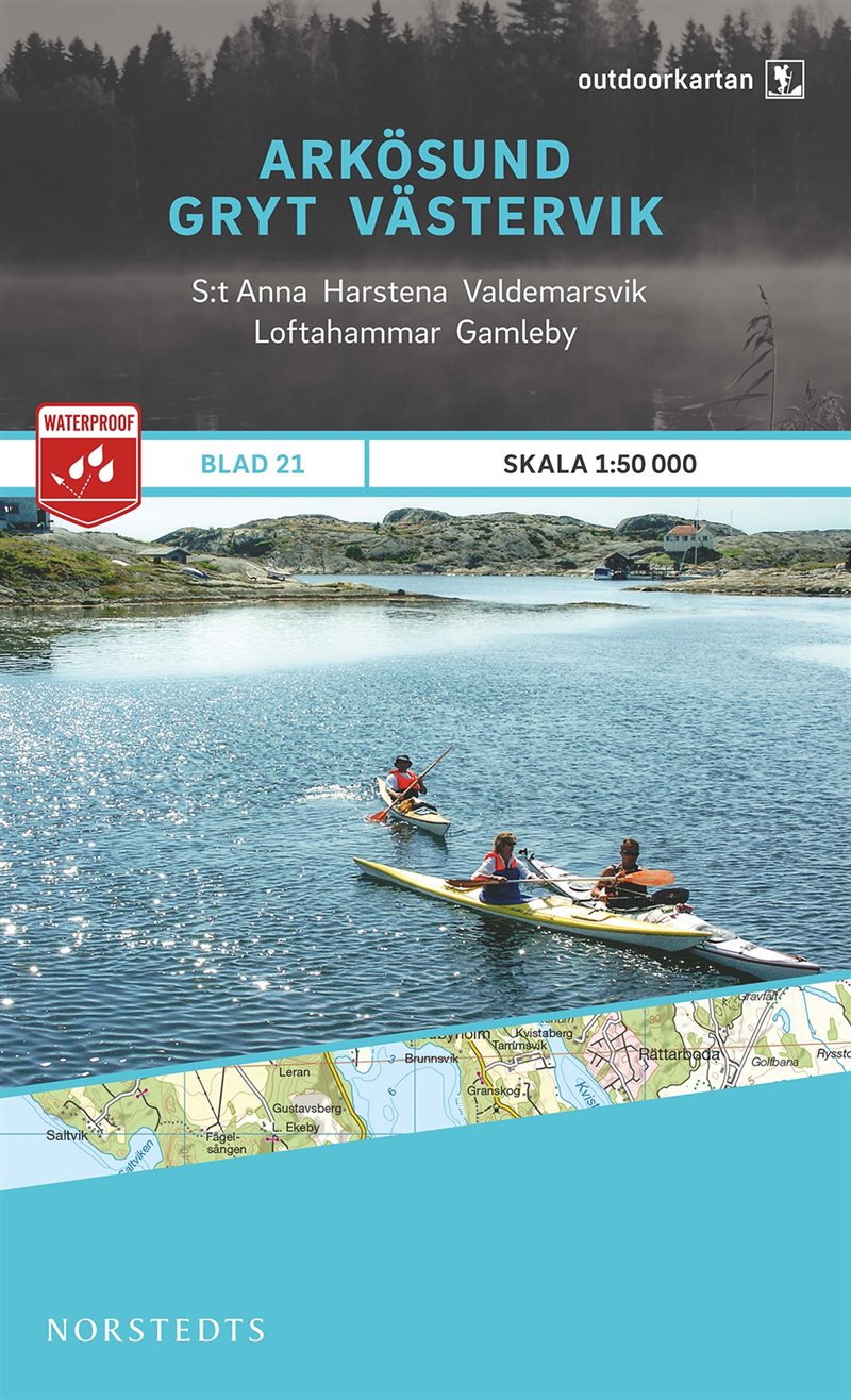 Outdoorkartan Arkösund Gryt Västervik : Blad 21 skala 1:50000