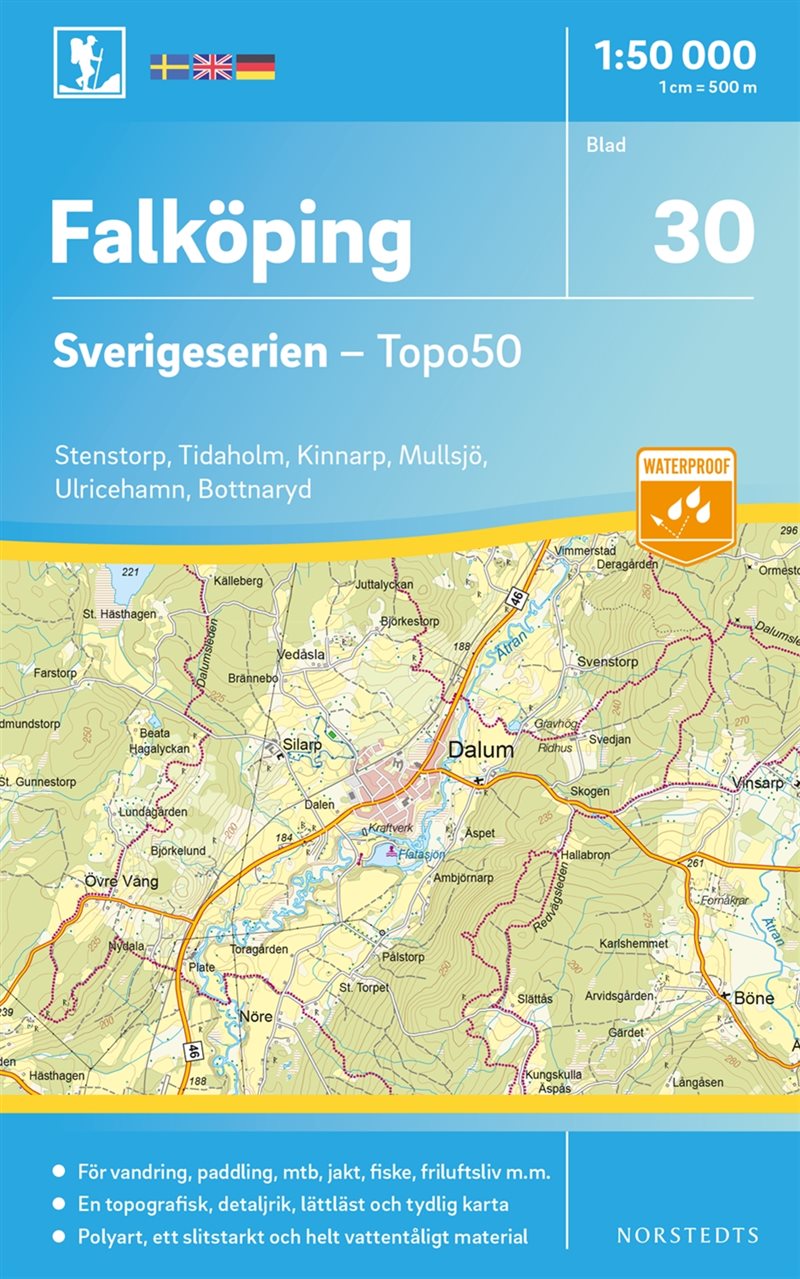 30 Falköping Sverigeserien Topo50 : Skala 1:50 000