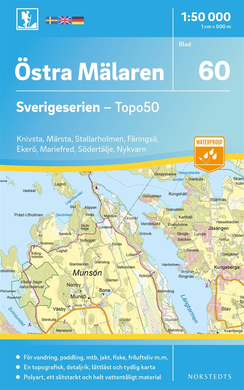 60 Östra Mälaren Sverigeserien Topo50 : Skala 1:50 000