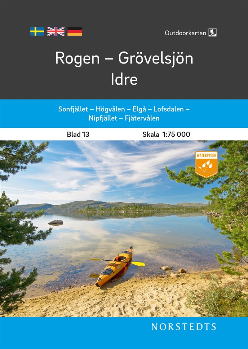 Outdoorkartan Rogen Grövelsjön Idre : Blad 13 Skala 1:75 000