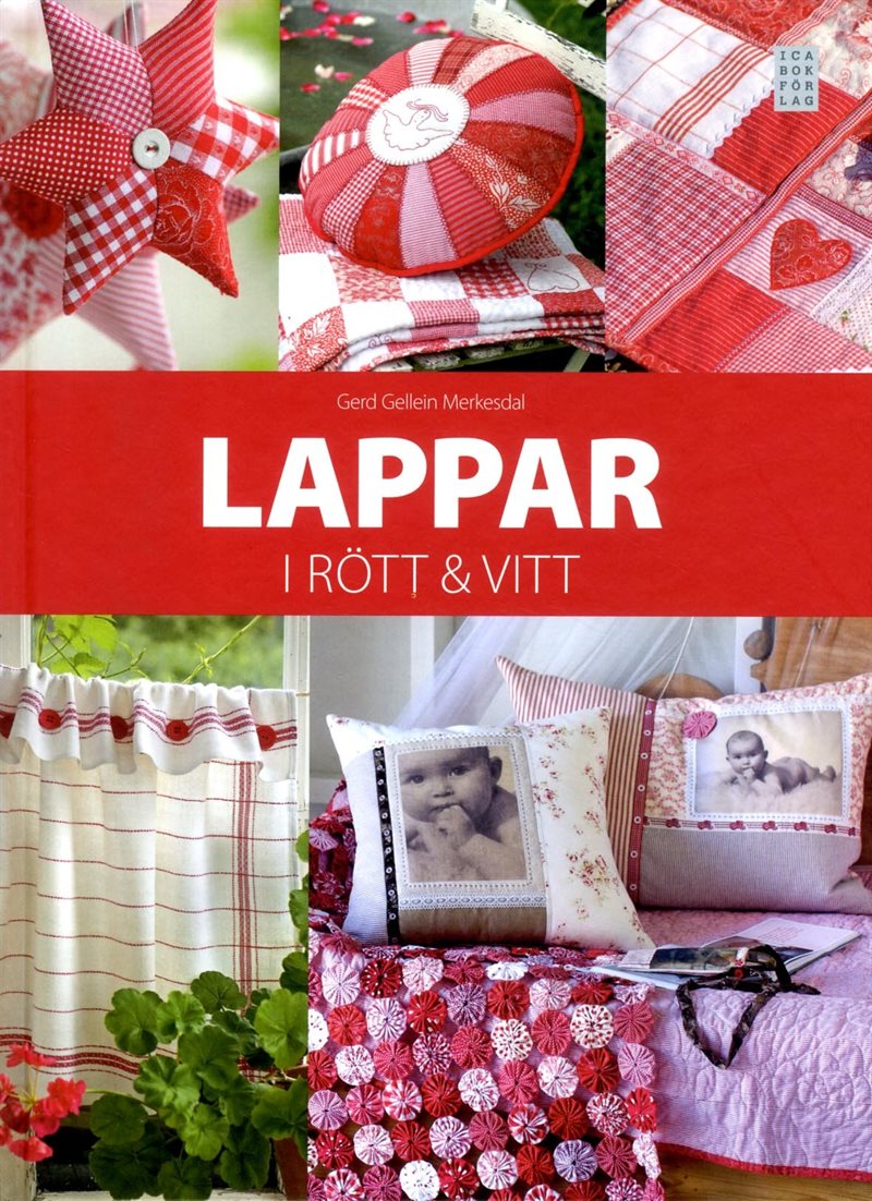 Lappar i rött och vitt