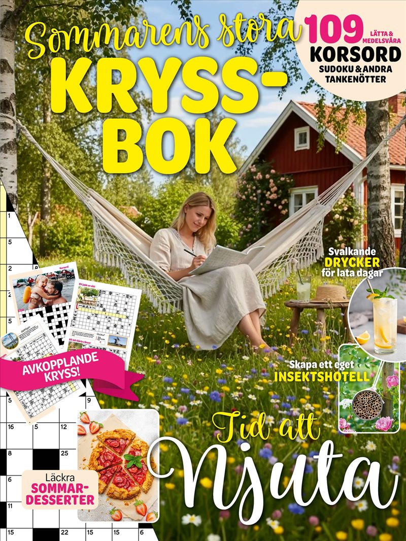 Sommarens stora kryssbok : 66 lätta och medelsvåra korsord, sudoku och andra tankenötter