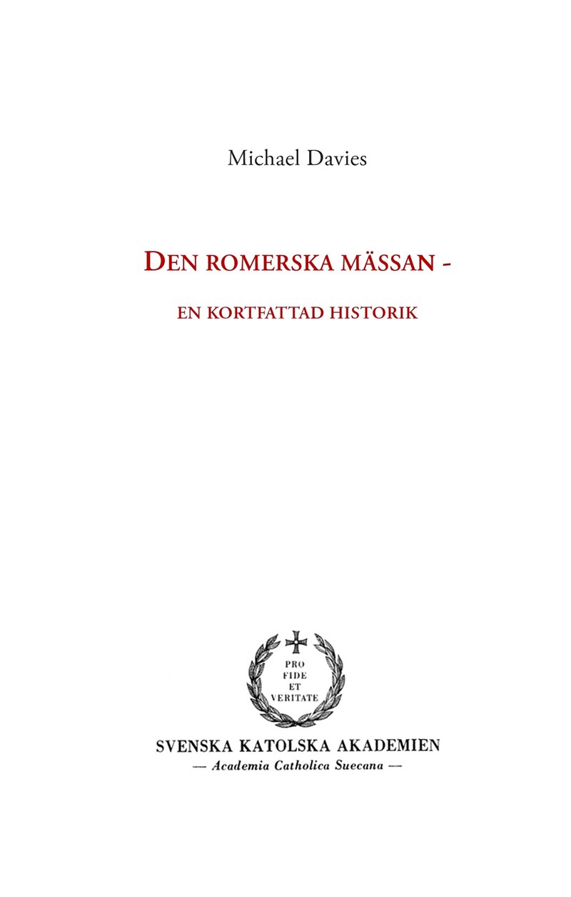 Den romerska mässan : en kortfattad historik