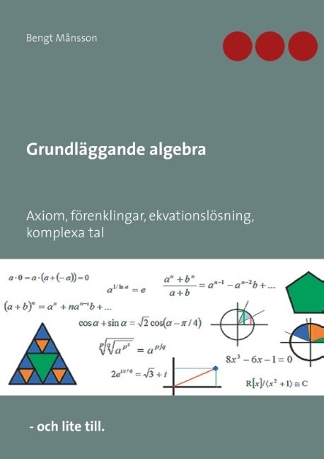 Grundläggande algebra : Axiom, förenklingar, ekvationslösning, komplexa tal