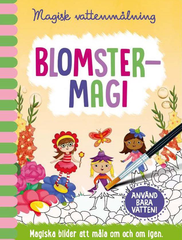 Magisk vattenmålning. Blomstermagi