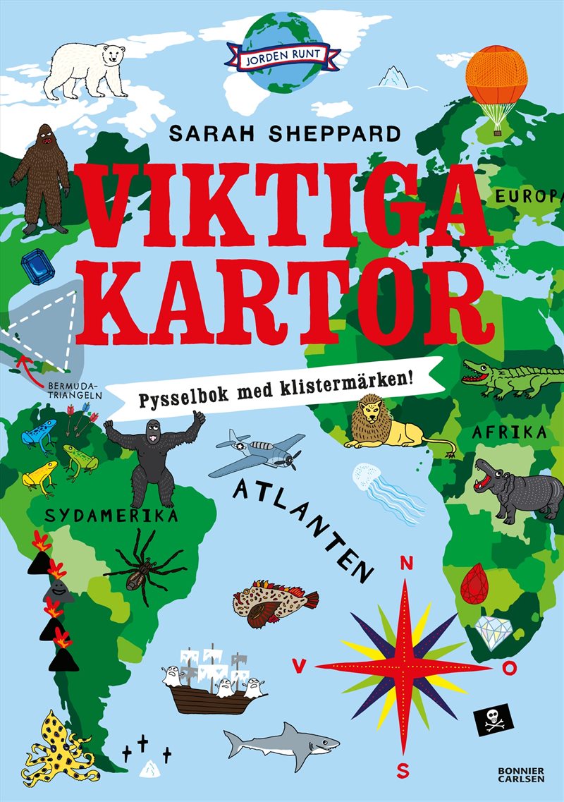 Viktiga kartor : pysselbok med klistermärken