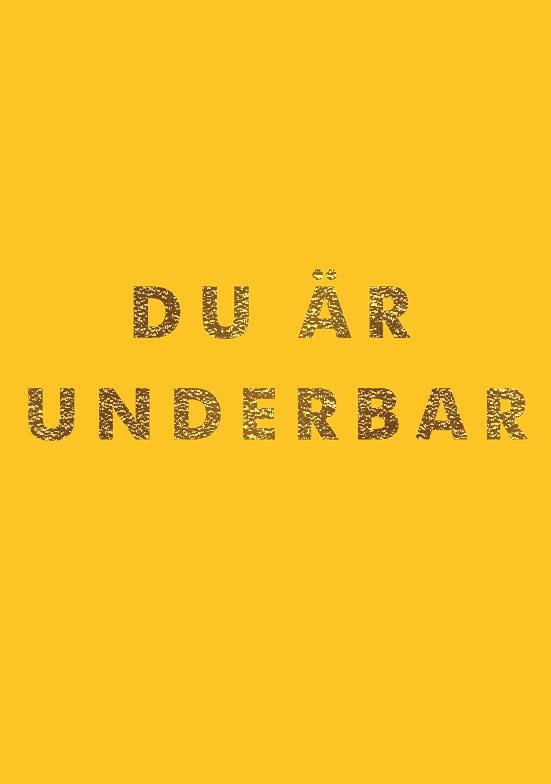 Du är underbar