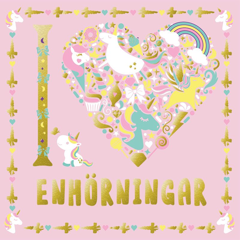 I heart enhörningar