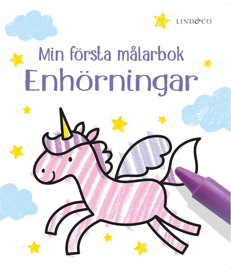 Min första målarbok. Enhörningar