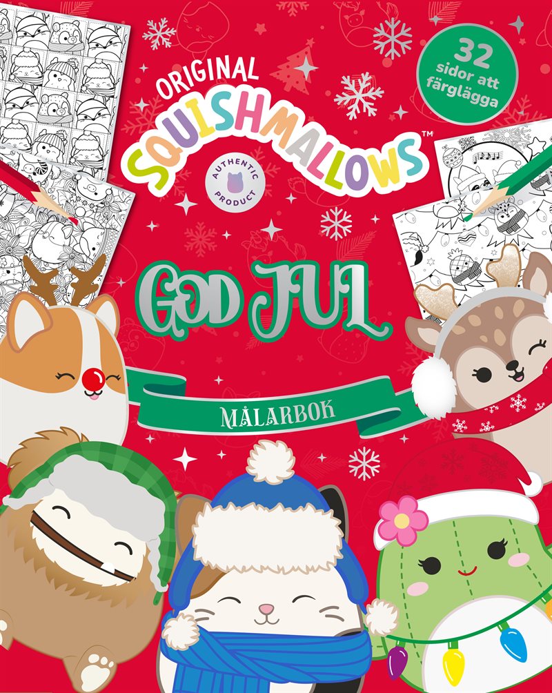 Squishmallows. God jul målarbok