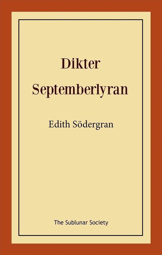 Dikter: septemberlyran