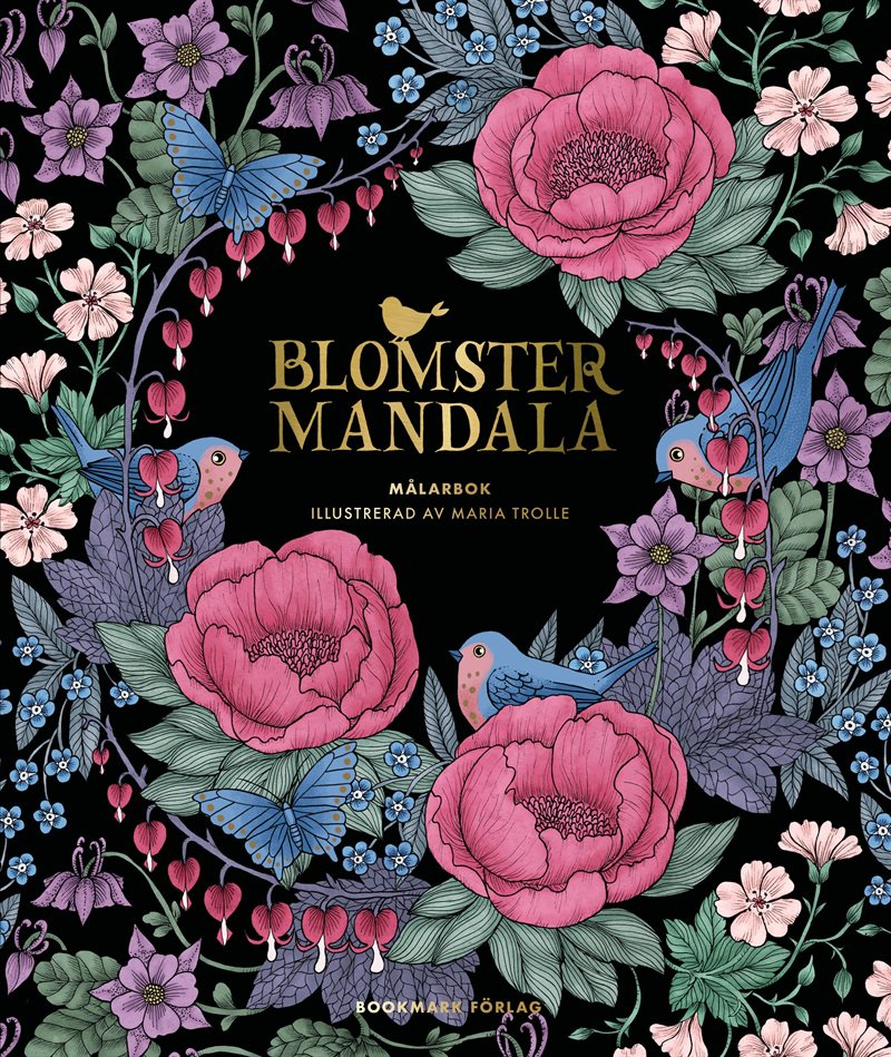 Blomstermandala : målarbok