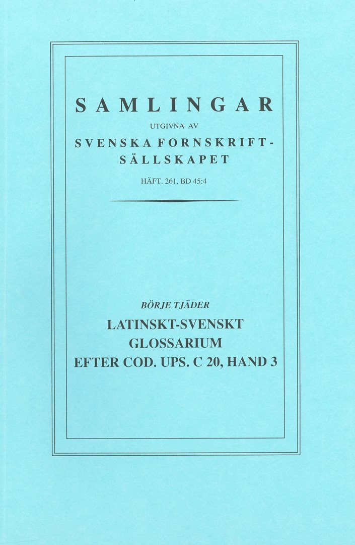 Latinskt-svenskt glossarium efter Cod. Ups. C 20, hand 3