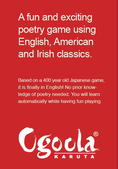 Ogoola Karuta – Poetry Game using English, American and Irish Poetry 1340-1882