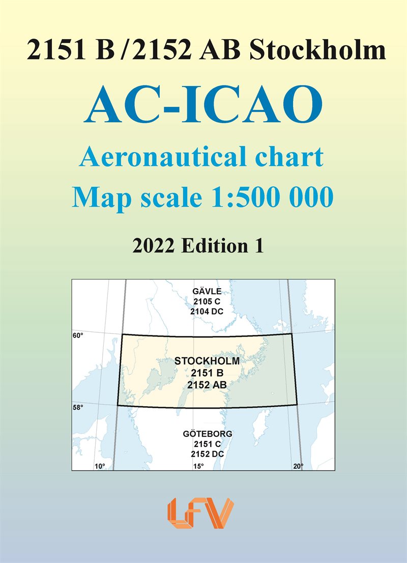 ACICAO 2151B/2152AB Stockholm 2022 : Skala 1:500 000