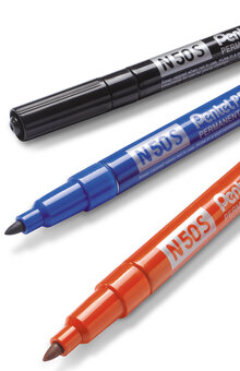 Märkpenna perm. PENTEL N50S rund blå