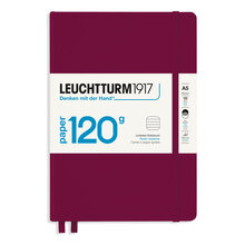 Anteckningsbok Leuchtturm1917 A5 120g Linjerad Port Red