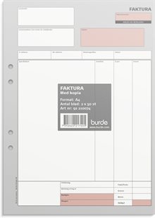 Faktura A4 med 1 kopia 2 x 50 blad