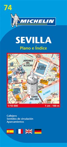 Sevilla Michelin 74 stadskarta : 1:10000