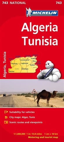 Algeriet och Tunisien Michelin 743 karta : 1:1milj