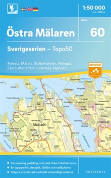 60 Östra Mälaren Sverigeserien Topo50 : Skala 1:50 000